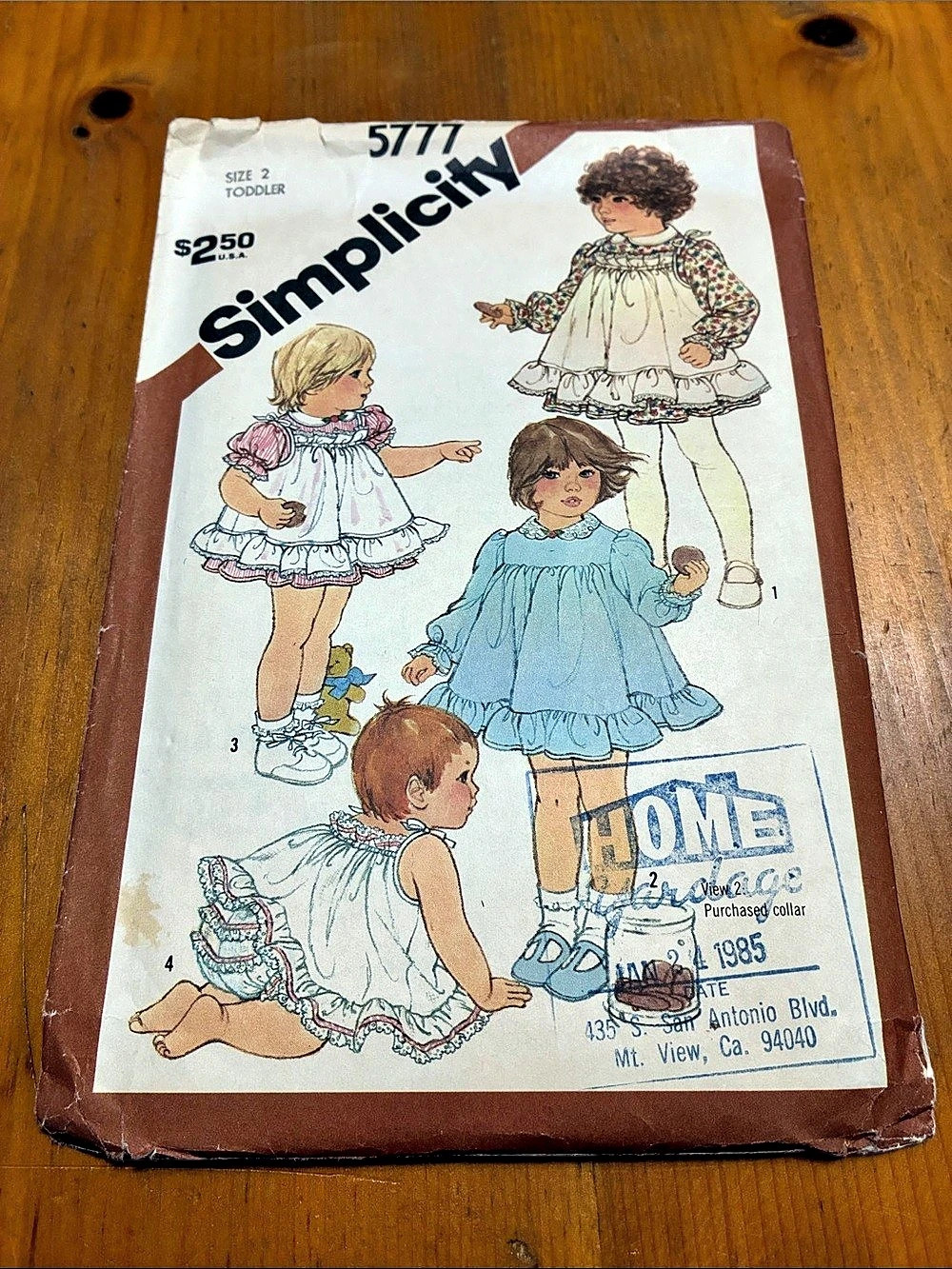 Simplicity 5777 Toddler Pattern 5777